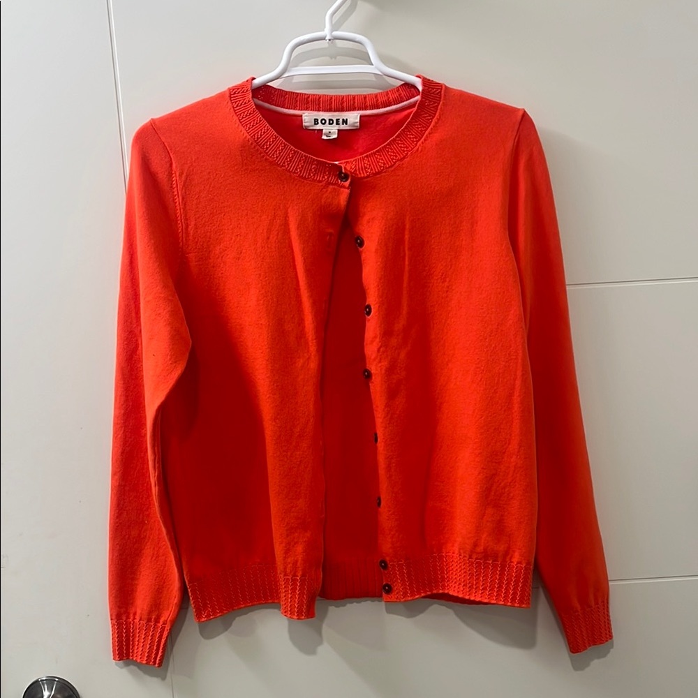 Boden Women's Orange Cardigan Sweater